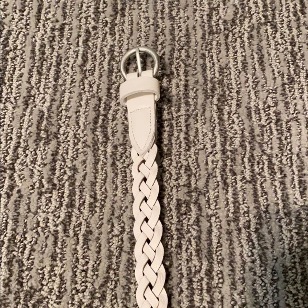 White Braided Belt